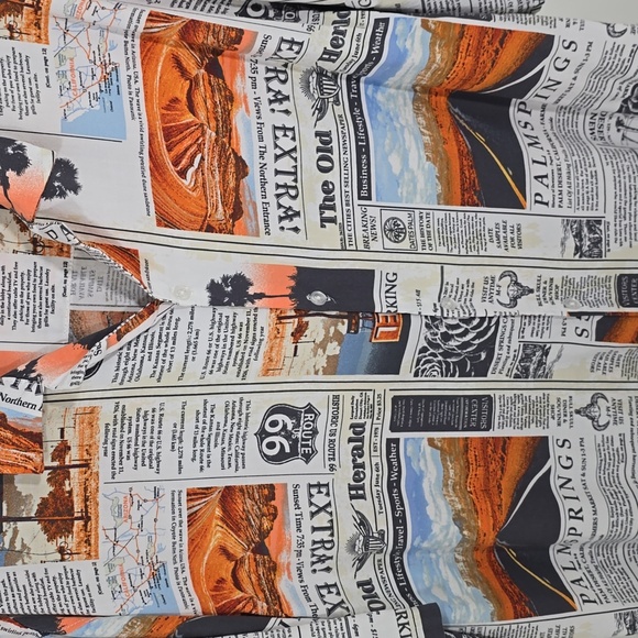 {No Boundaries} Men's Print Button Up Shirt with Short Sleeves - Picture 12 of 16